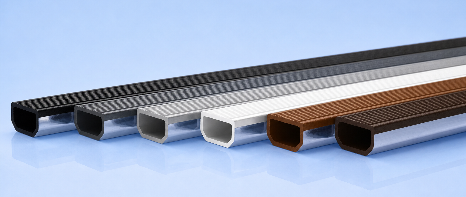 AlphaTherm Pro Abstandhalterprofile in Tiefschwarz, Perldunkelgrau, Lichtgrau, Verkehrsweiß, Lehmbraun und Sepiabraun